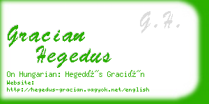 gracian hegedus business card